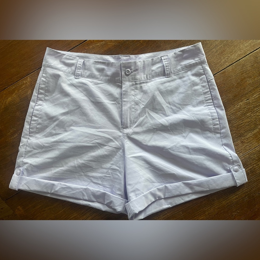 Columbia Silver Ridge Utility Shorts Womens Size 12 Purple Active Fit 4" Inseam
